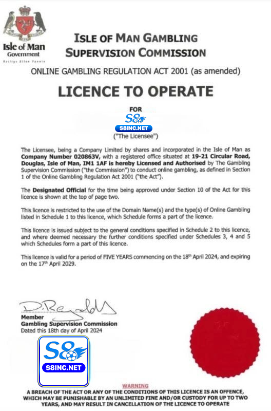 Tầm quan trọng của giấy phép hoạt độgn quốc tế tại S8